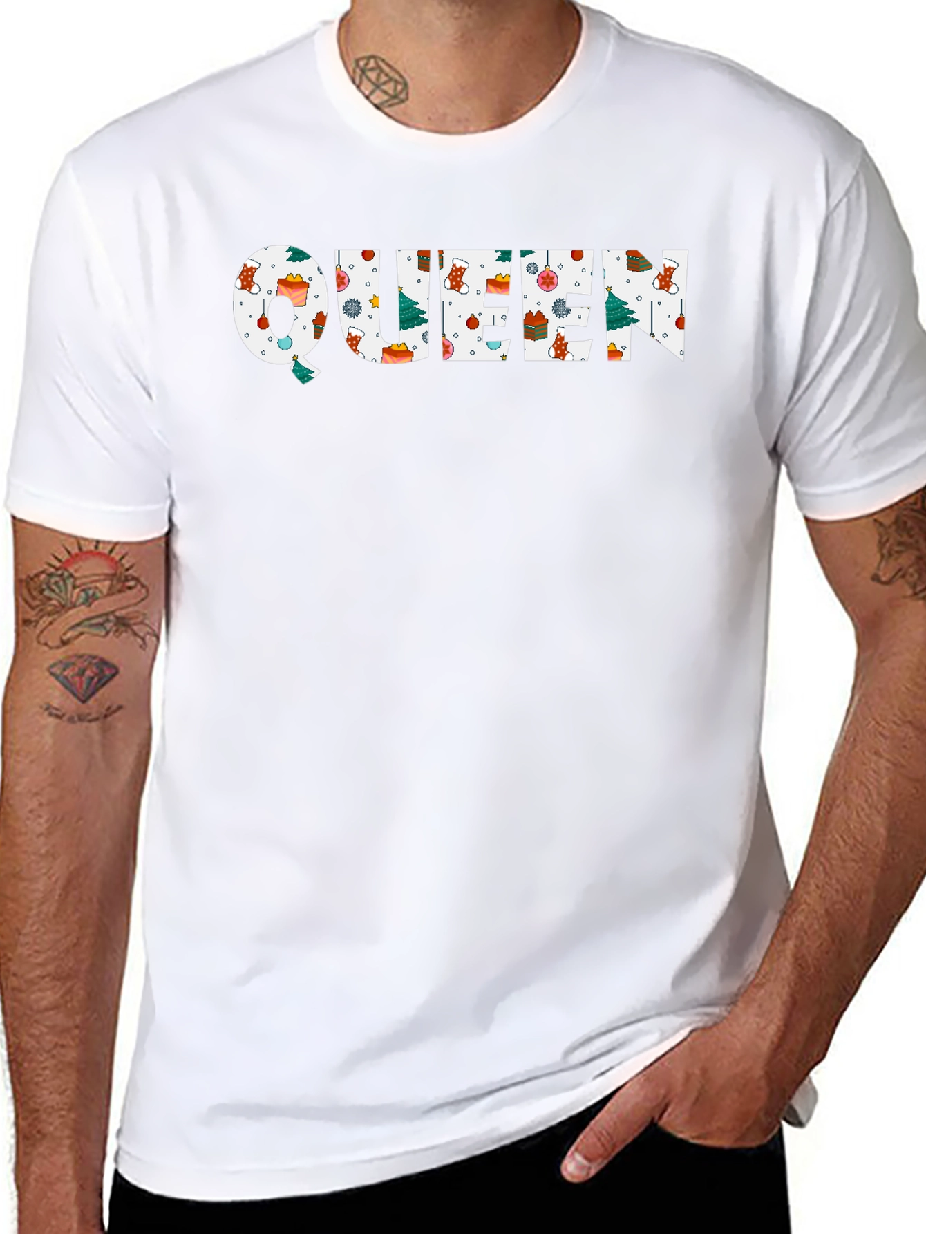 Queen Christmas Pattern T-Shirt