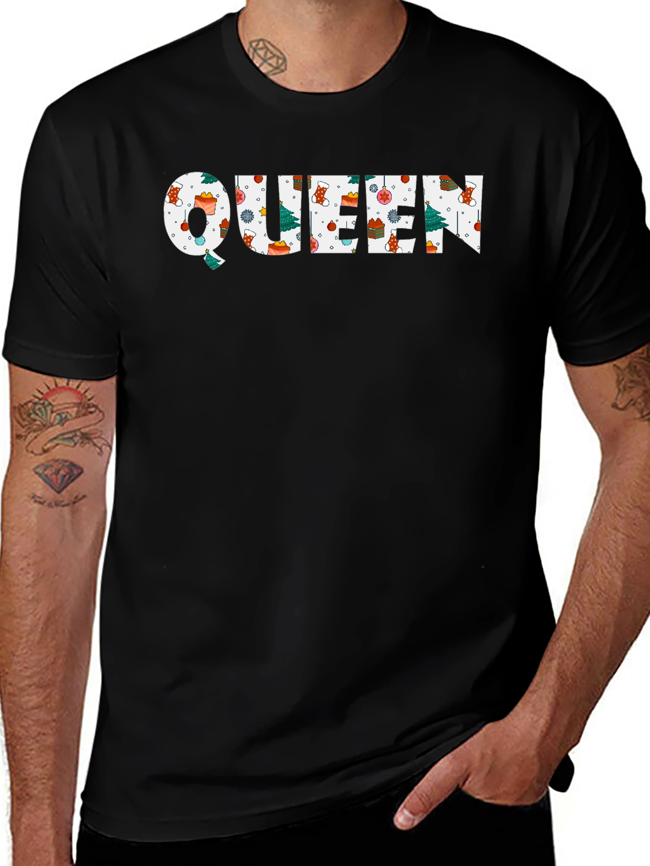 Queen Christmas Pattern T-Shirt