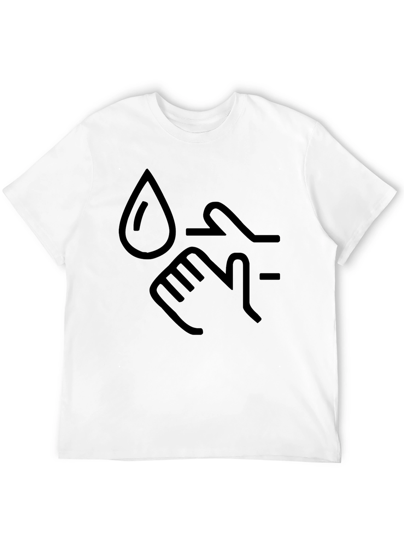 Wash Hands Graphic Tee - Black Cotton Blend