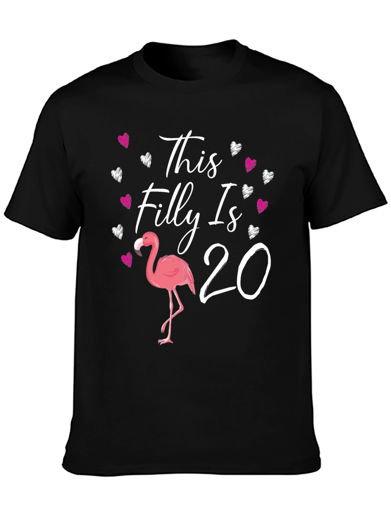This Filly Is 20 T-Shirt Flamingo Bday