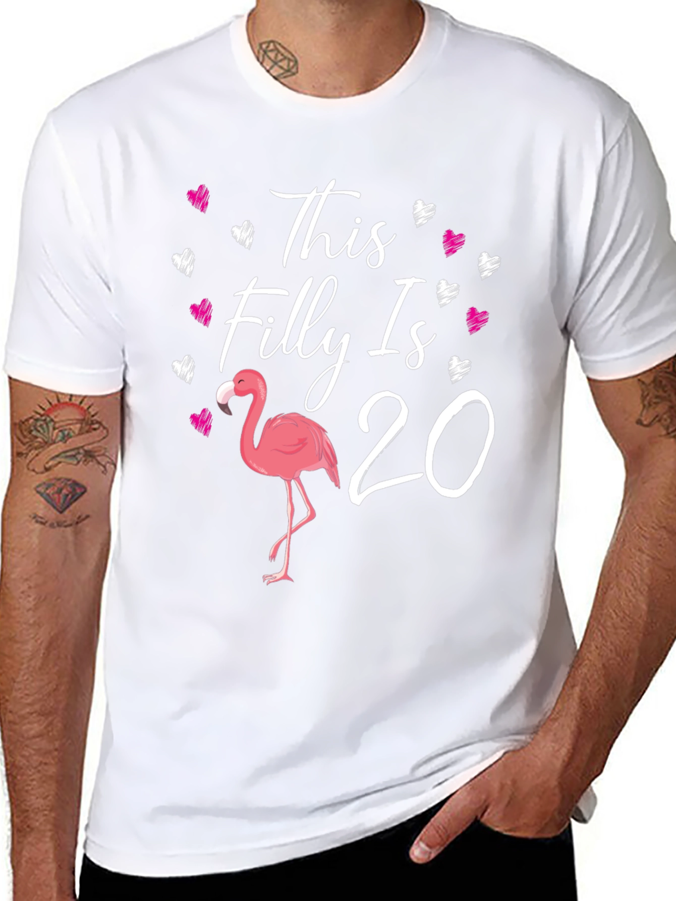 This Filly Is 20 T-Shirt Flamingo Bday