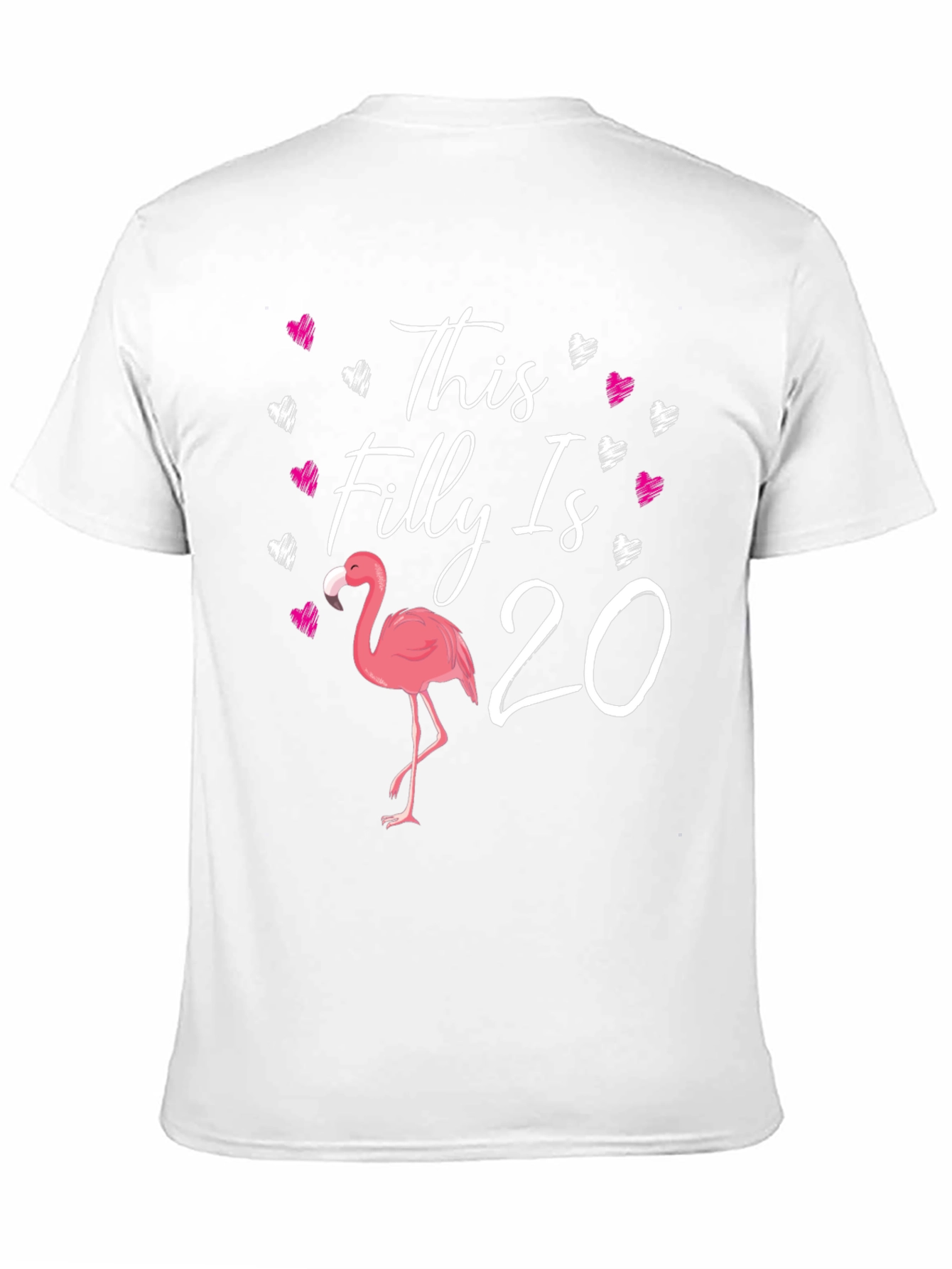 This Filly Is 20 T-Shirt Flamingo Bday