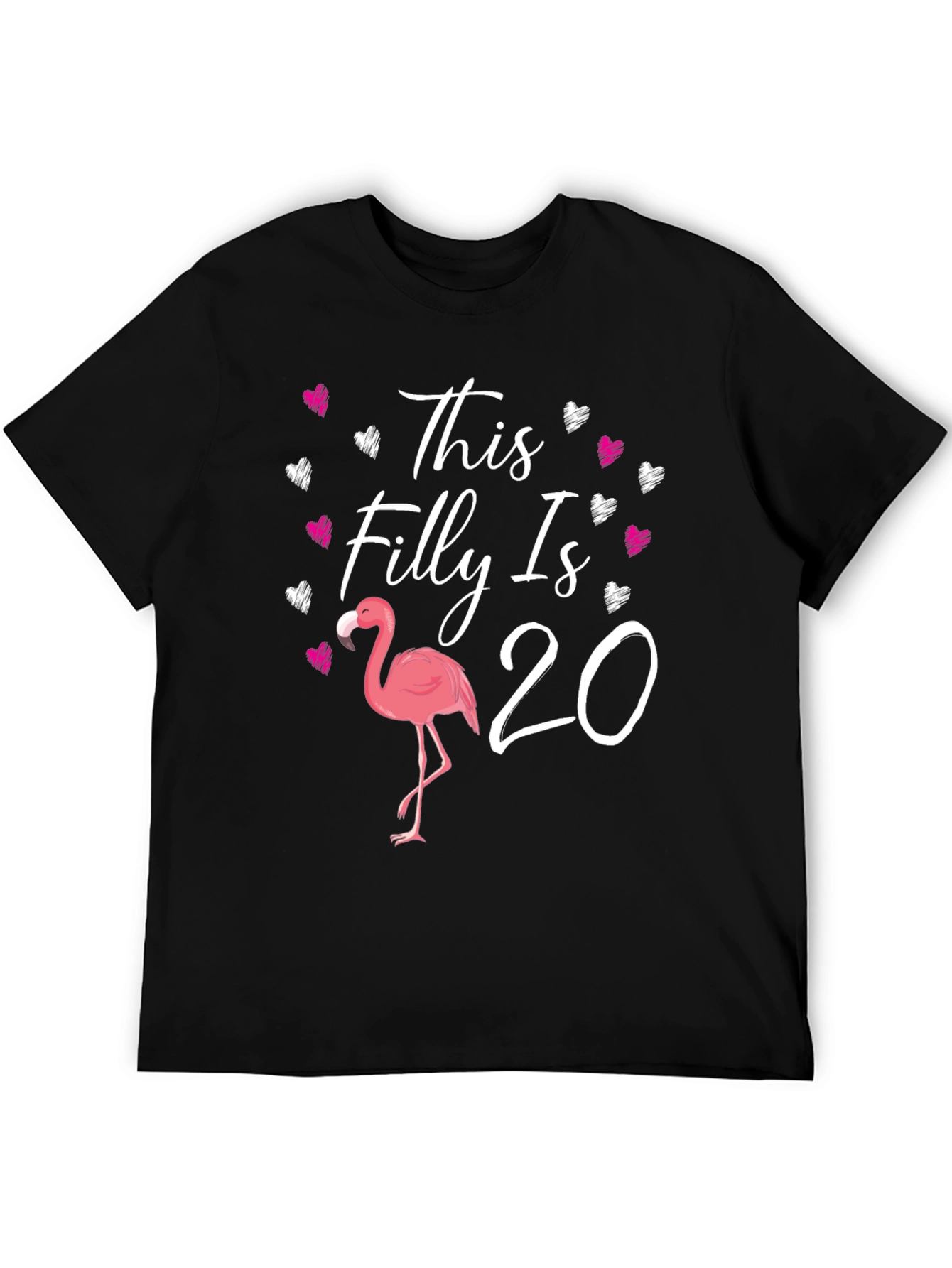 This Filly Is 20 T-Shirt Flamingo Bday