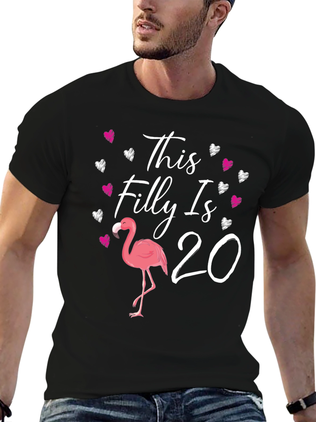 This Filly Is 20 T-Shirt Flamingo Bday