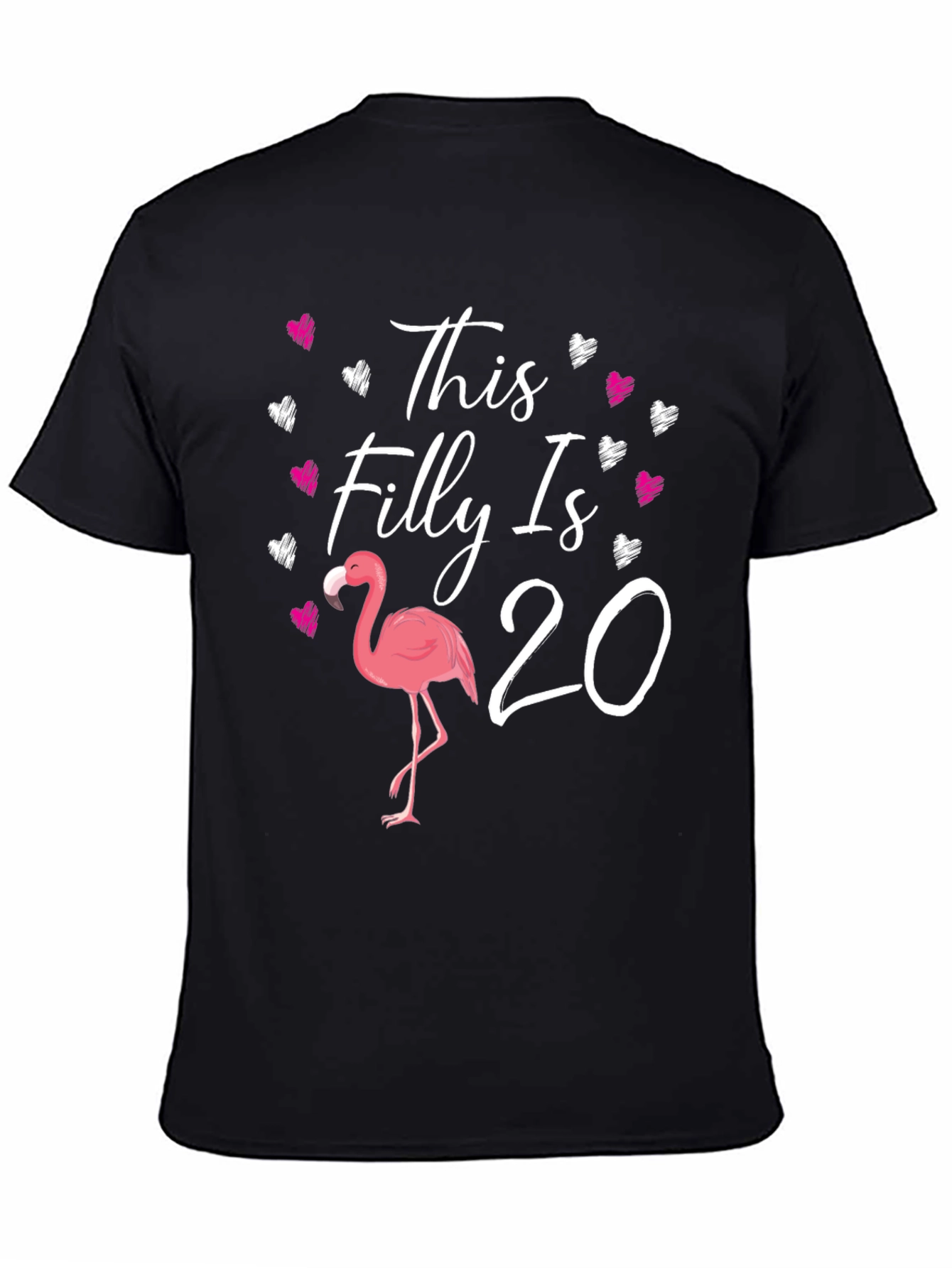 This Filly Is 20 T-Shirt Flamingo Bday