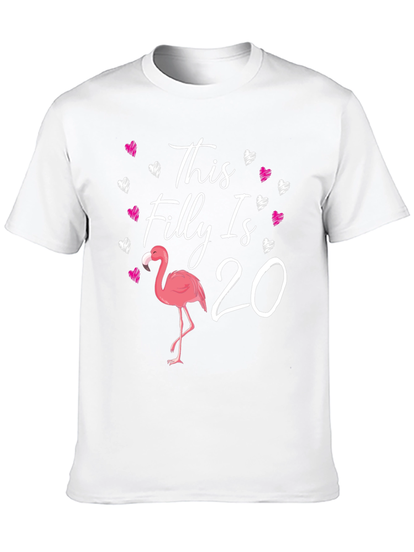 This Filly Is 20 T-Shirt Flamingo Bday