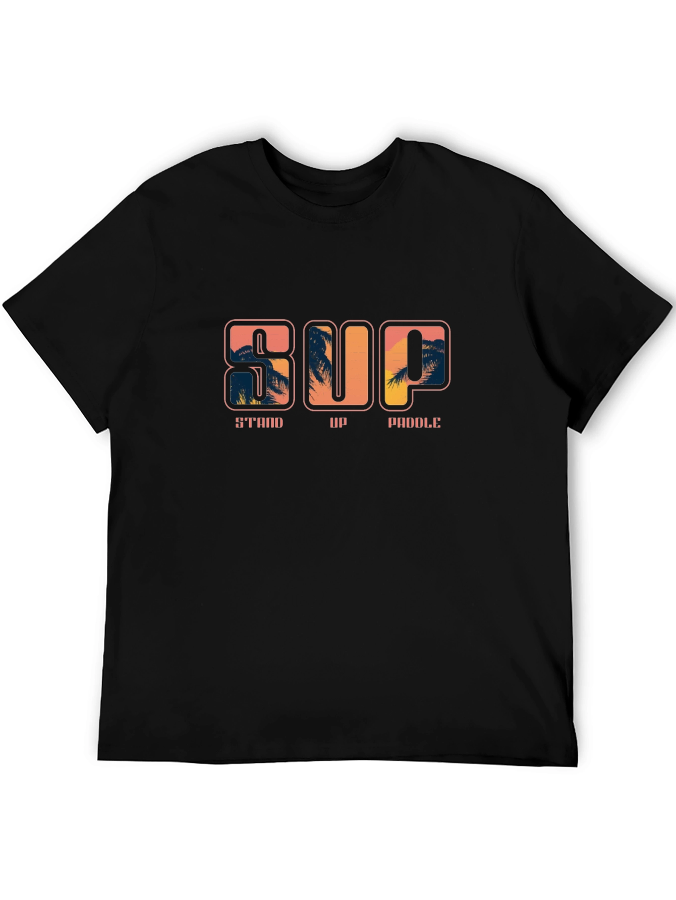 Stand Up Paddle Black T-Shirt