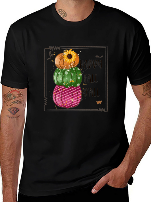 Happy Fall Yall Stacked Pumpkin T-Shirt