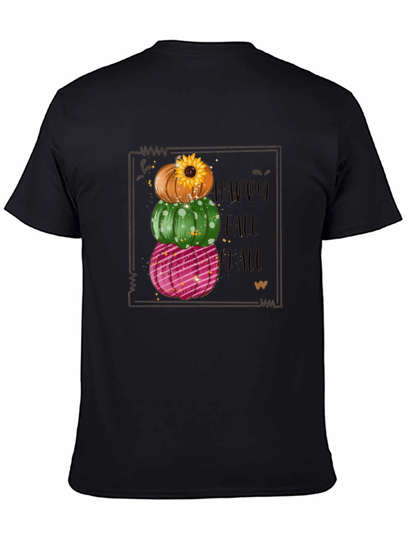 Happy Fall Yall Stacked Pumpkin T-Shirt