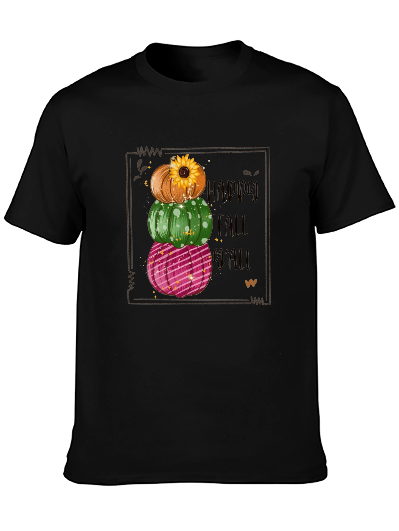 Happy Fall Yall Stacked Pumpkin T-Shirt