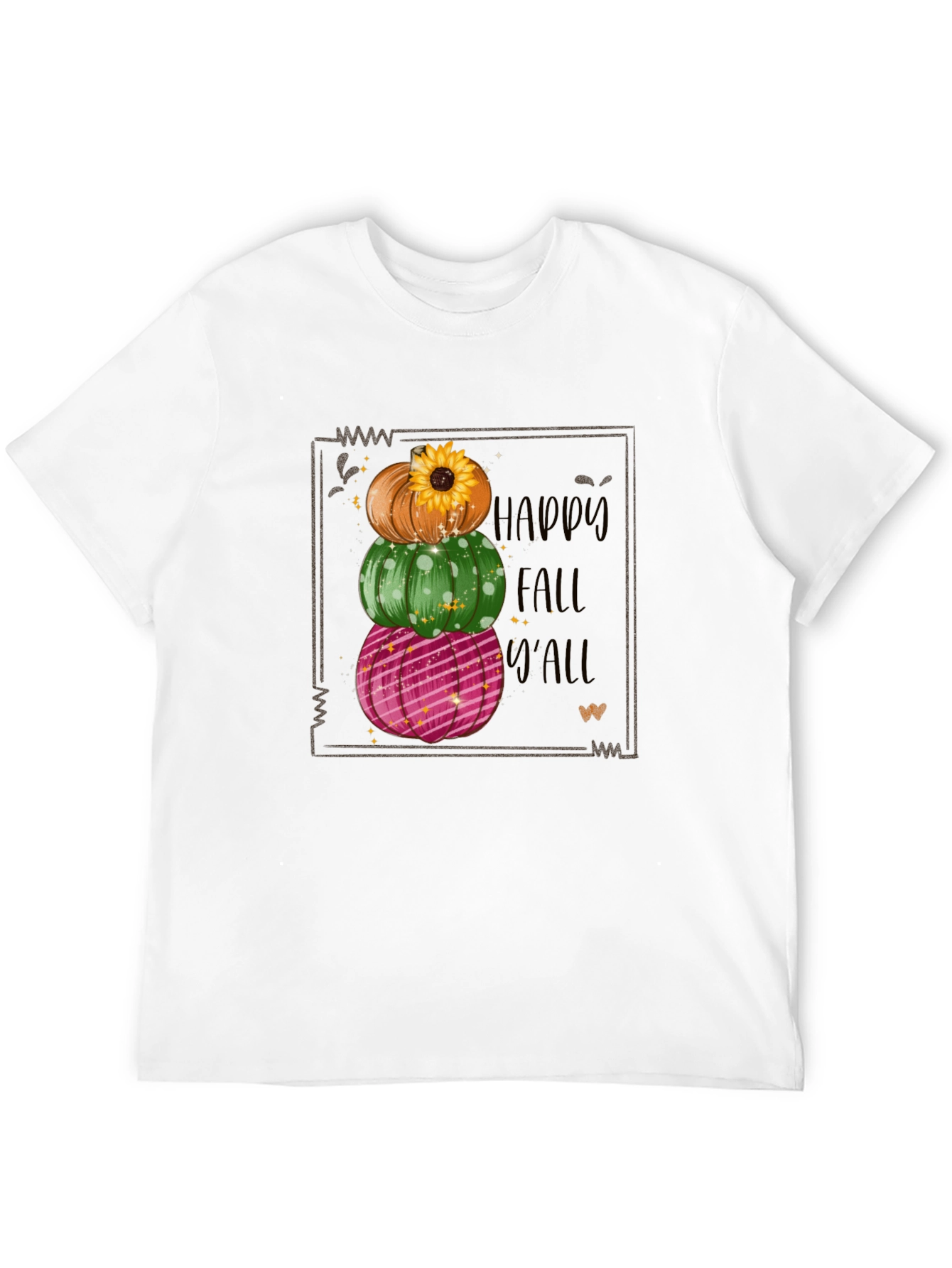 Happy Fall Yall Stacked Pumpkin T-Shirt