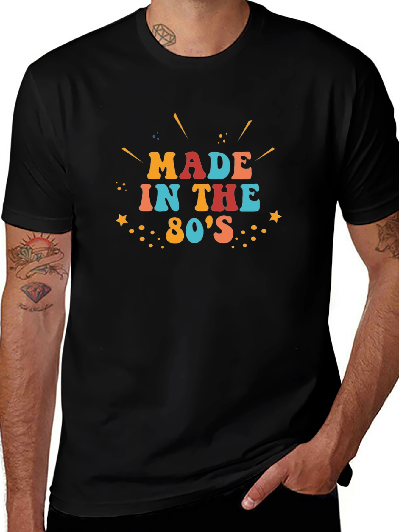 Retro Made in the 80s Black T-Shirt