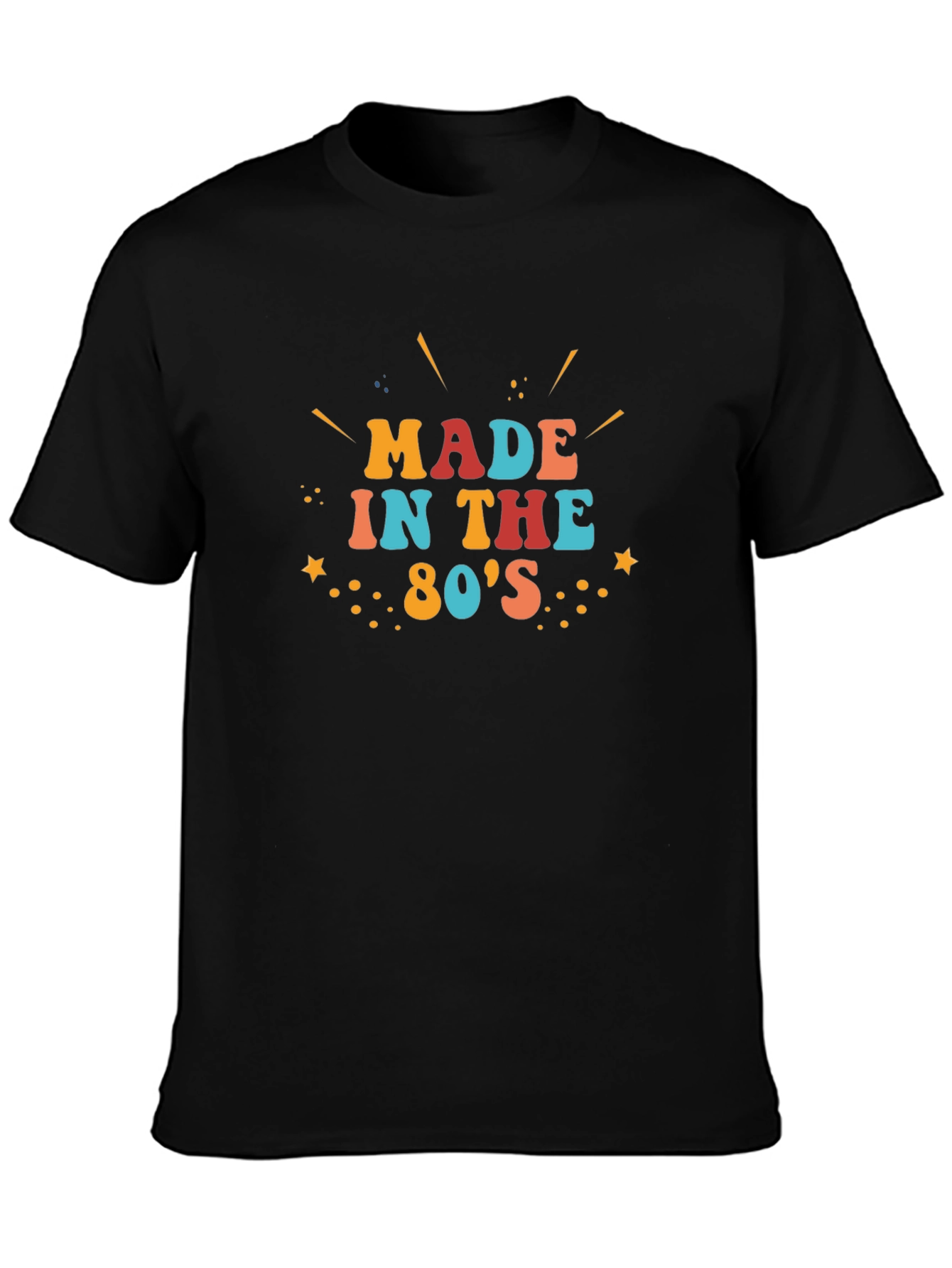 Retro Made in the 80s Black T-Shirt