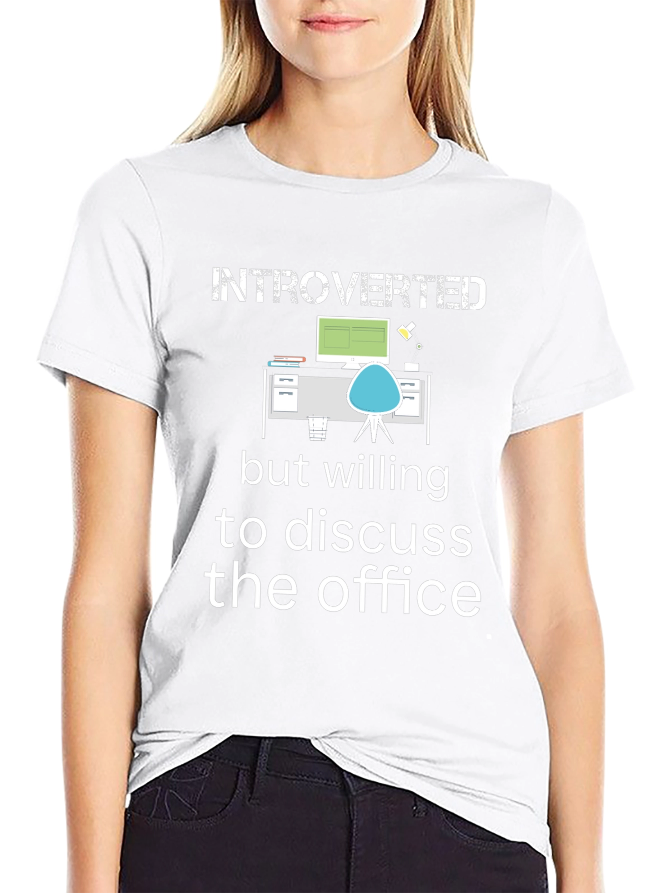 Introverted Office T-Shirt - Humorous Novelty Tee