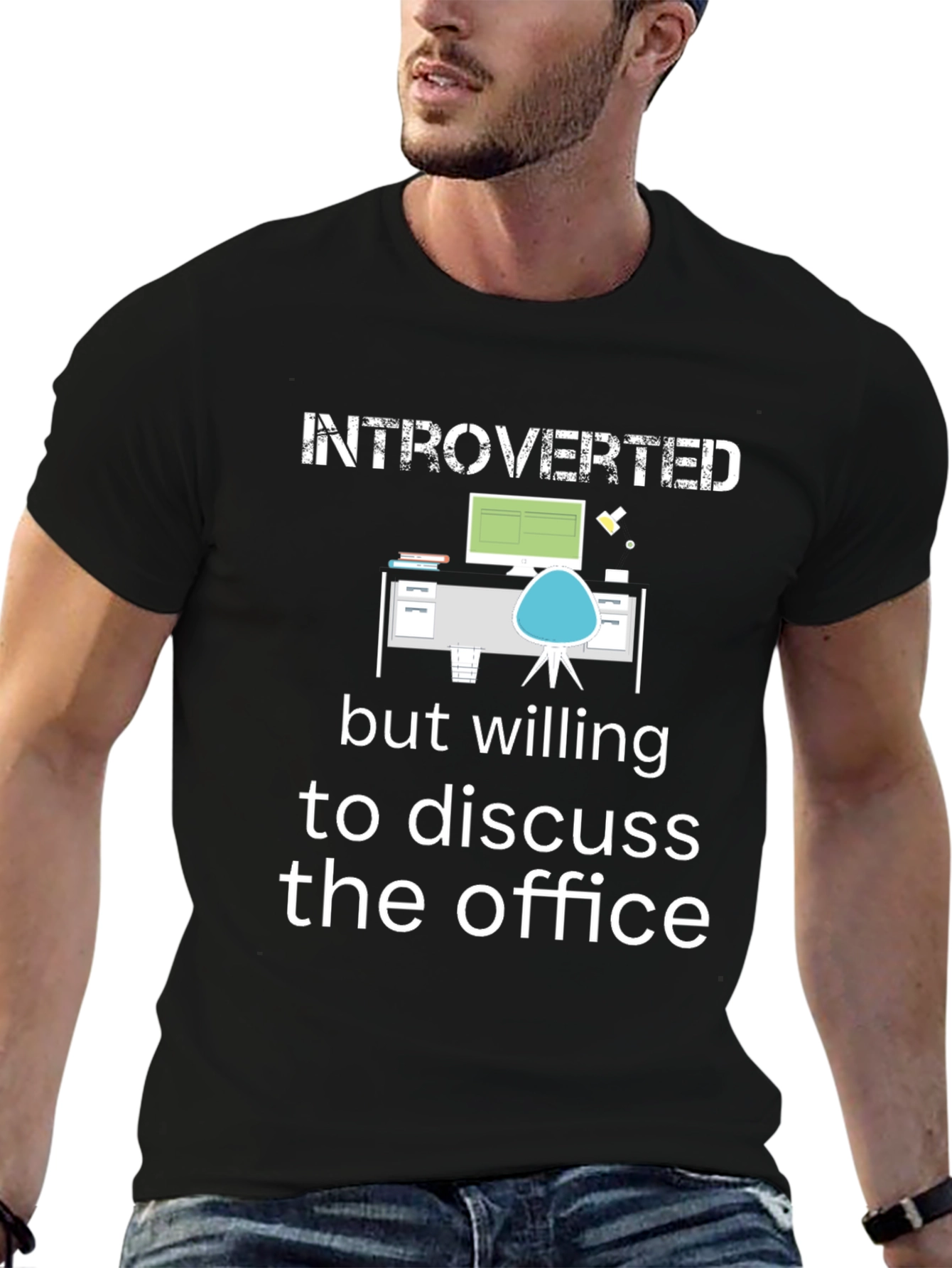 Introverted Office T-Shirt - Humorous Novelty Tee