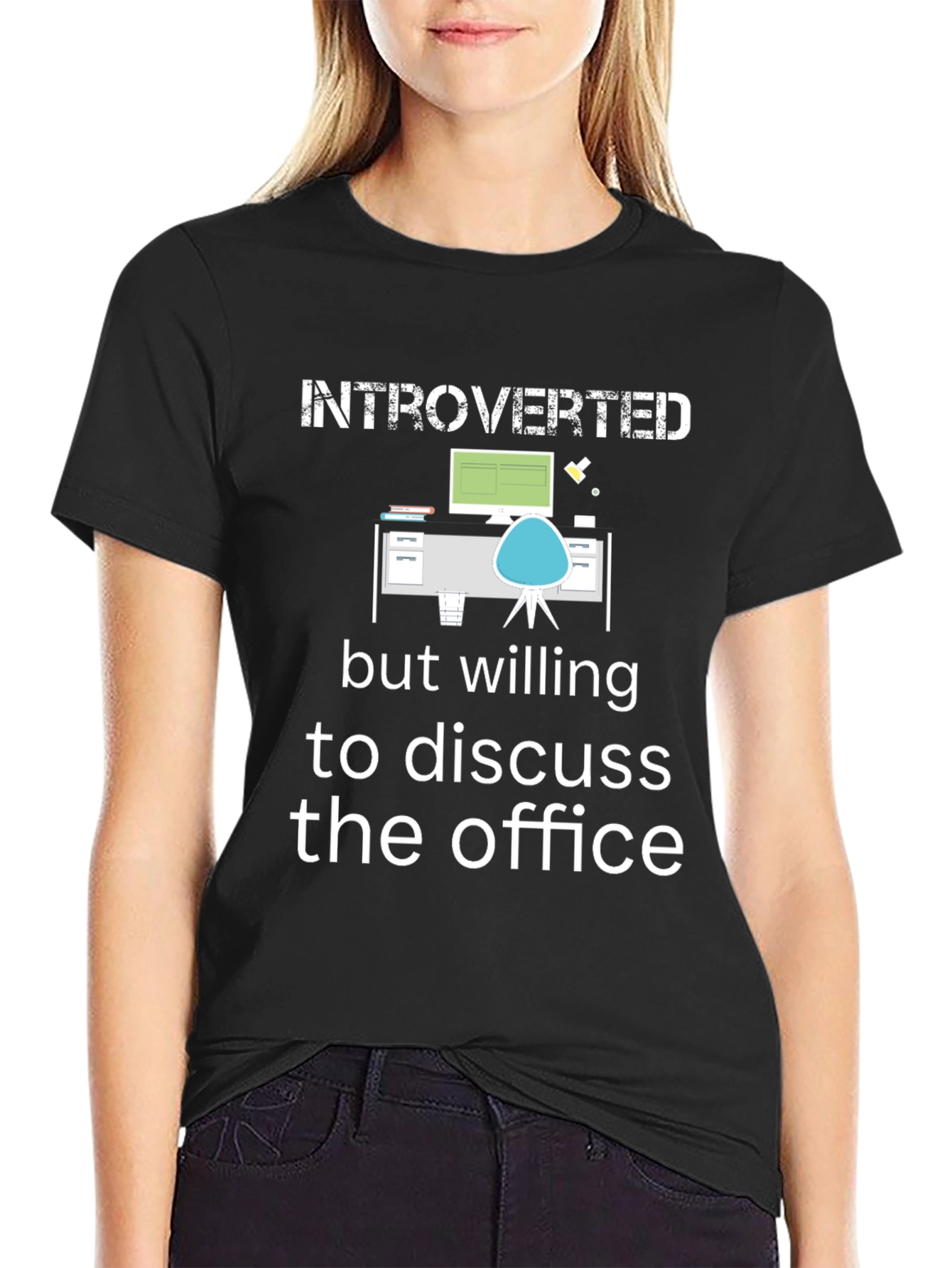 Introverted Office T-Shirt - Humorous Novelty Tee