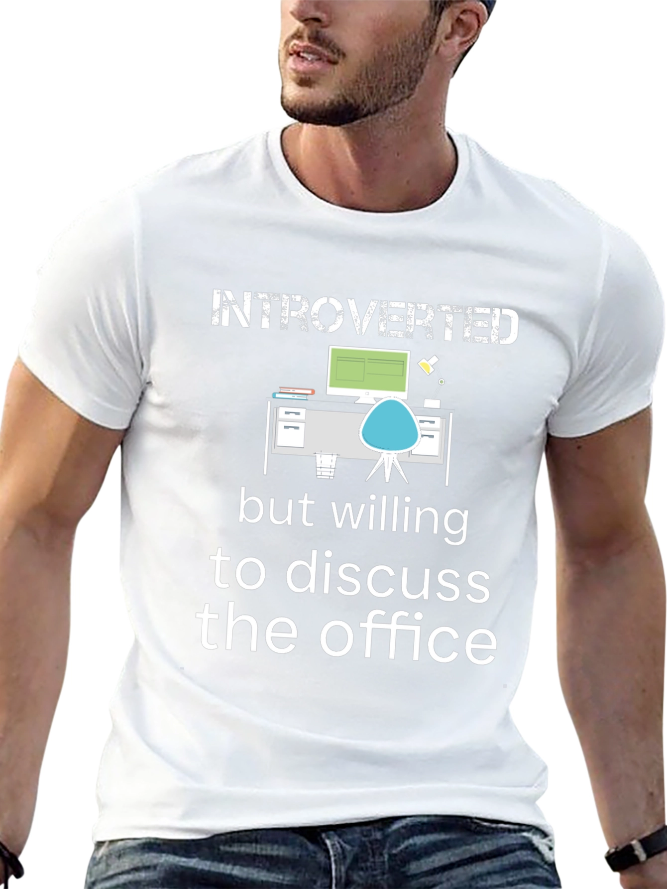 Introverted Office T-Shirt - Humorous Novelty Tee