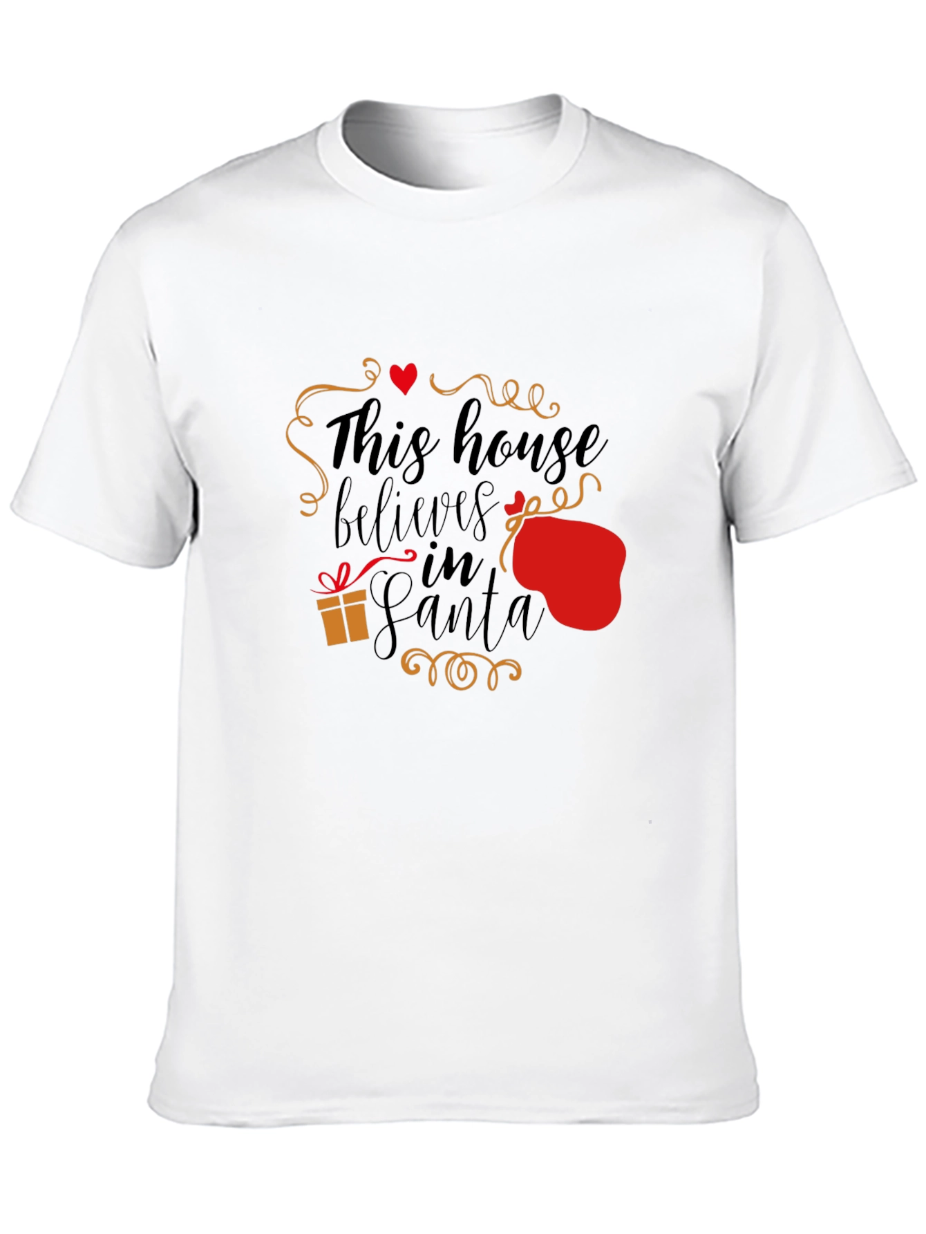 This House Believes in Santa Black T-Shirt