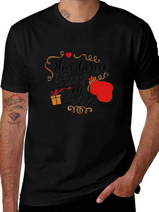 This House Believes in Santa Black T-Shirt