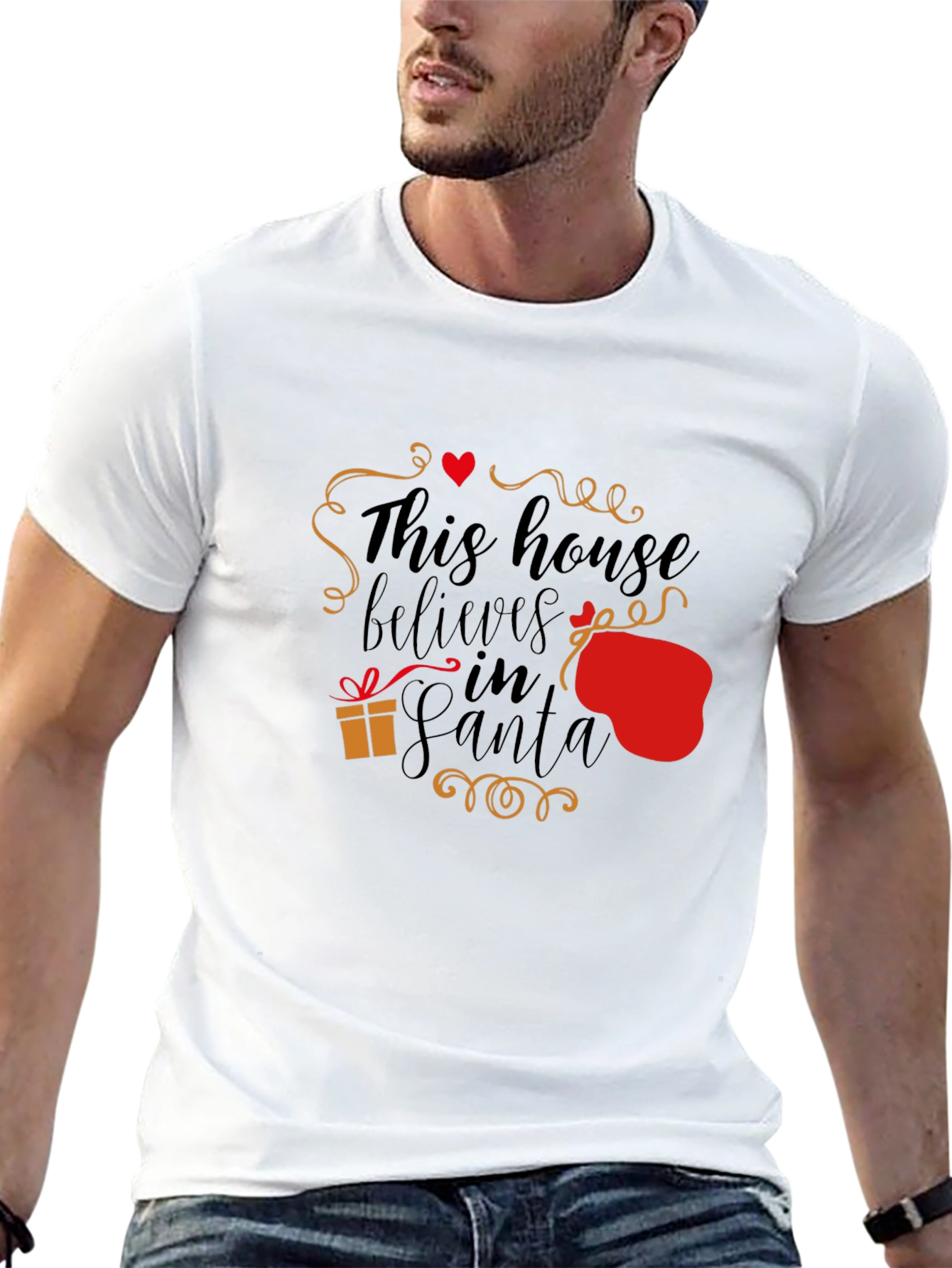 This House Believes in Santa Black T-Shirt