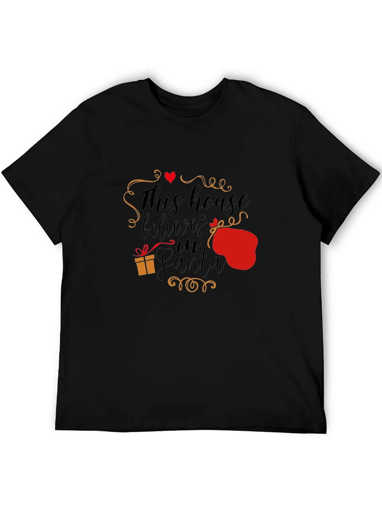 This House Believes in Santa Black T-Shirt