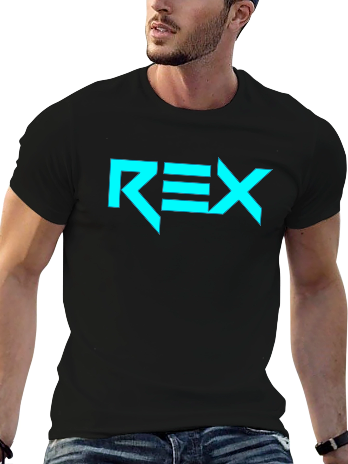 REX Graphic Tee - Modern Black T-Shirt