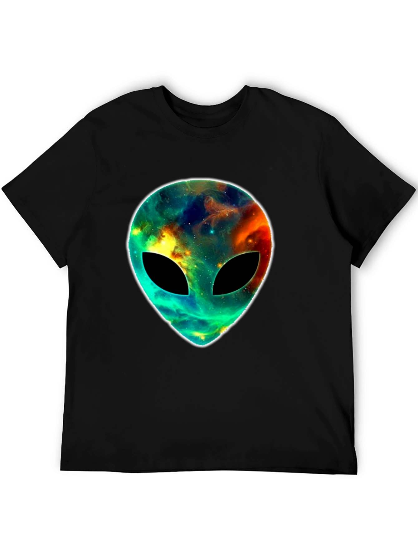 Cosmic Alien Head T-Shirt - Black Graphic Tee