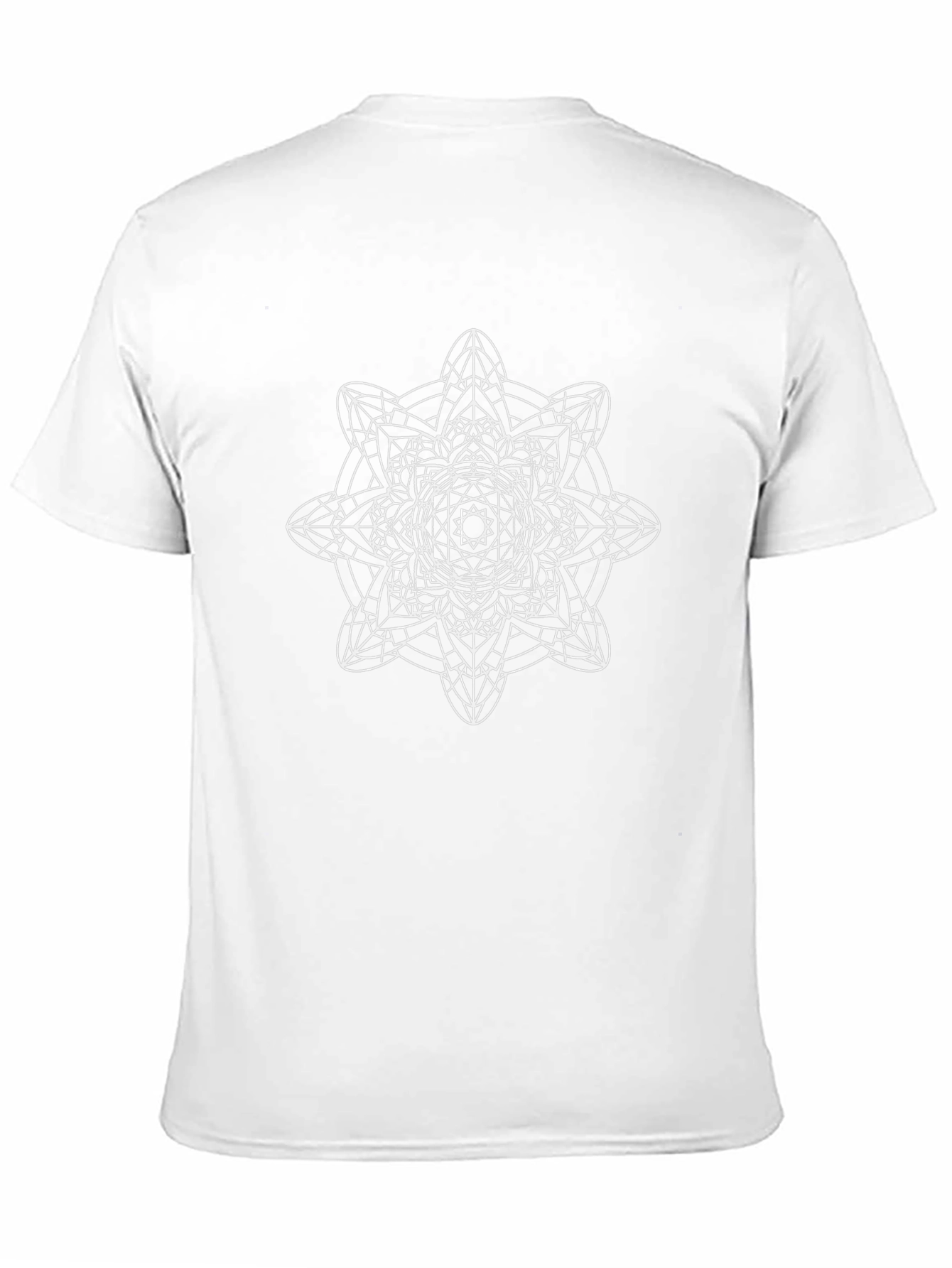 Geometric Mandala Graphic T-Shirt - Black