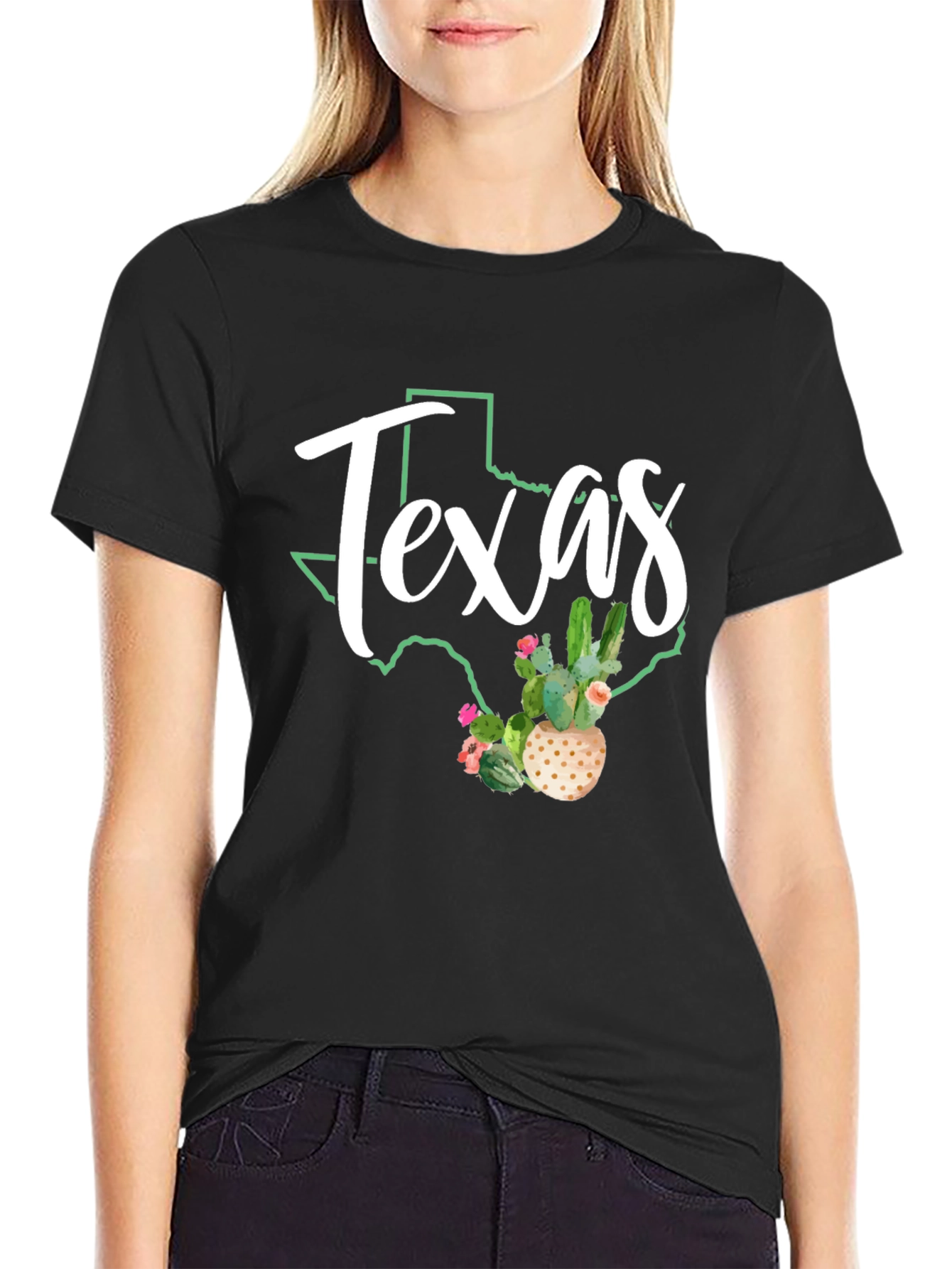 Texas Cactus Graphic T-Shirt