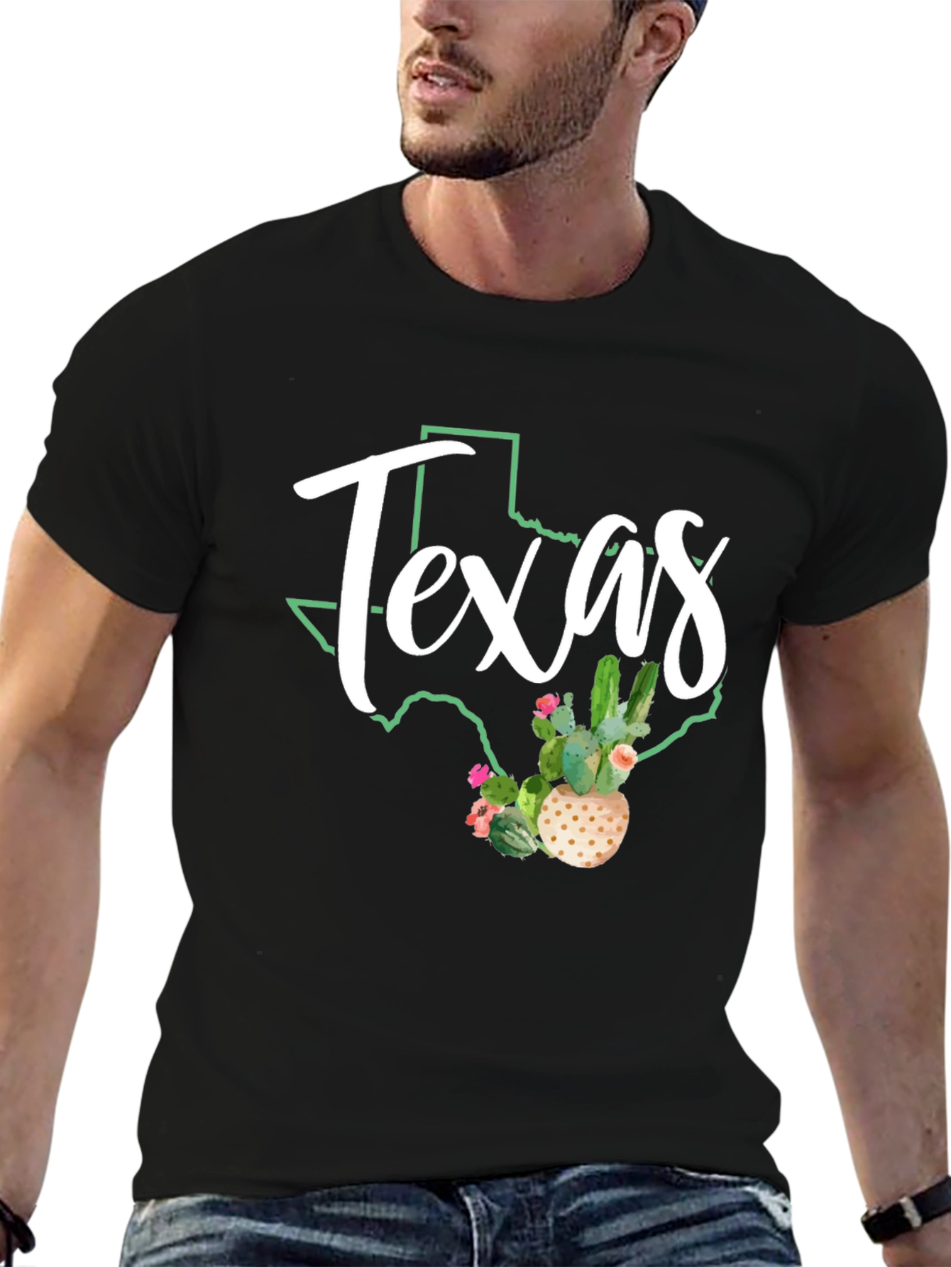 Texas Cactus Graphic T-Shirt