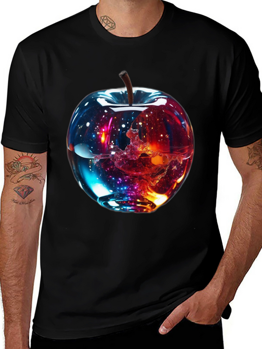 Cosmic Apple Graphic Tee - Modern Unisex Shirt