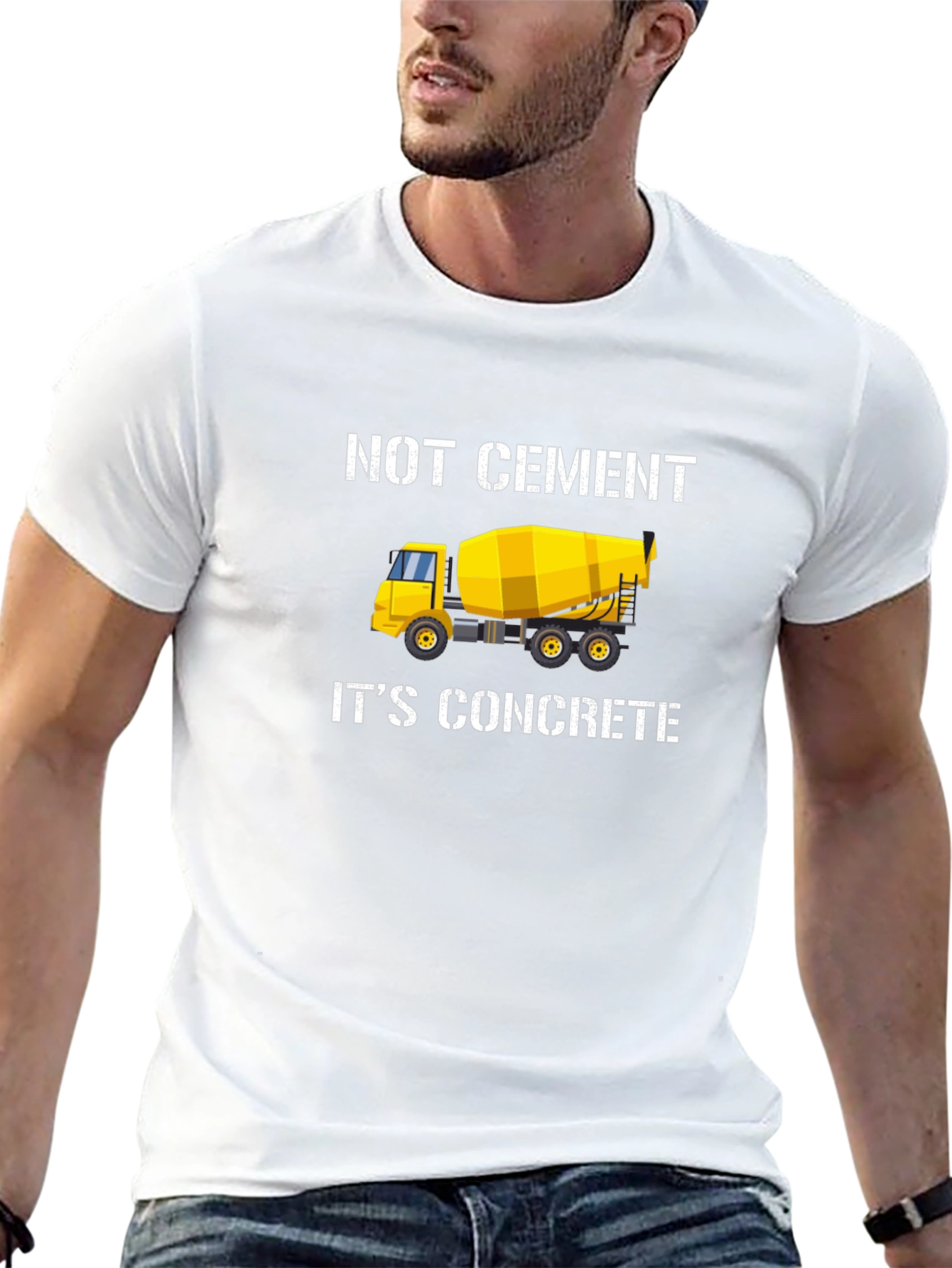 Not Cement Its Concrete Black T-Shirt
