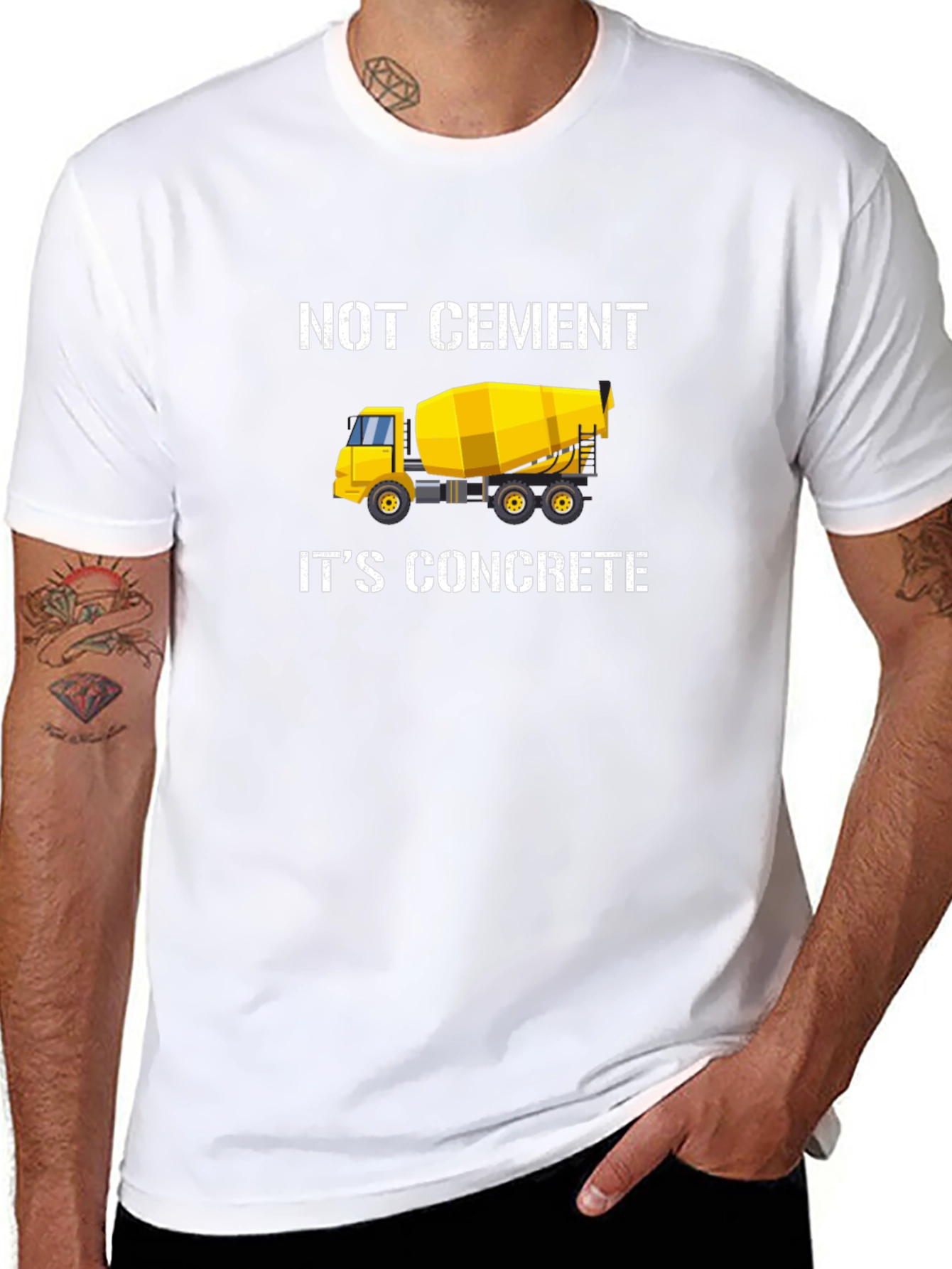Not Cement Its Concrete Black T-Shirt