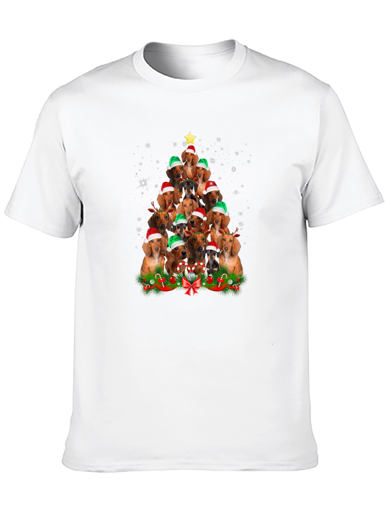 Dachshund Christmas Tree Graphic Tee