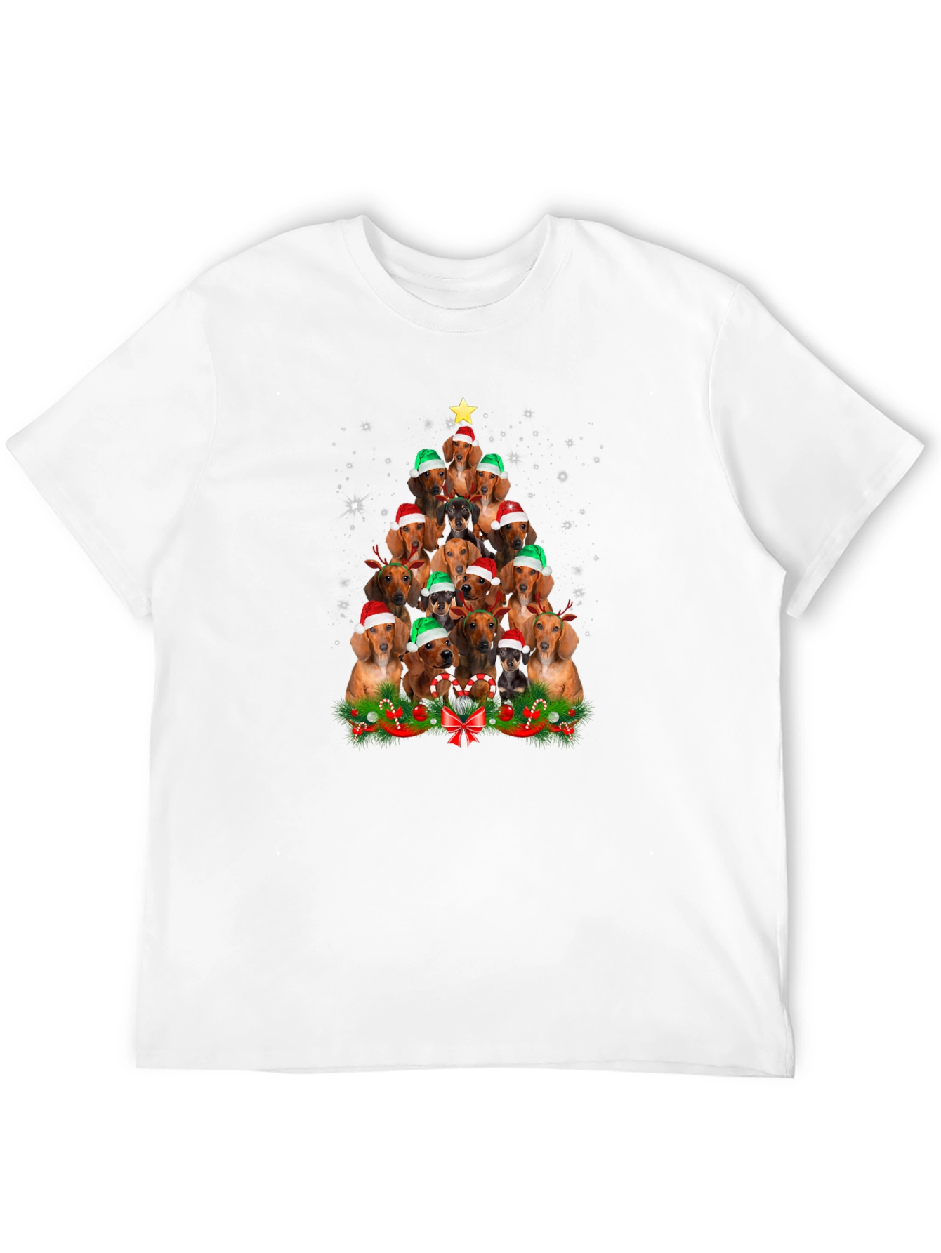 Dachshund Christmas Tree Graphic Tee