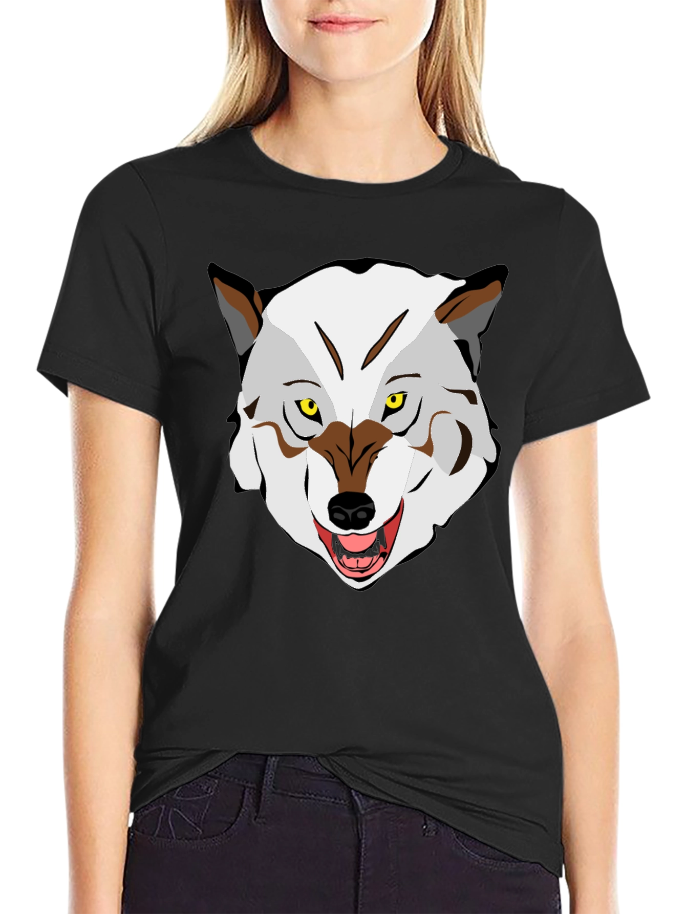 Wolf Graphic Tee - Mens Black T-Shirt