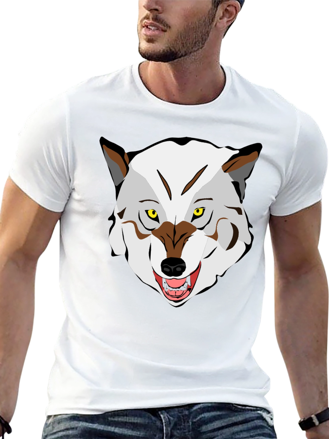 Wolf Graphic Tee - Mens Black T-Shirt