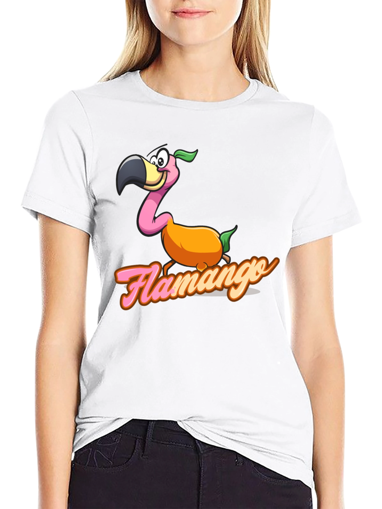 Flamango Graphic Tee - Tropical Fruit Flamingo T-Shirt