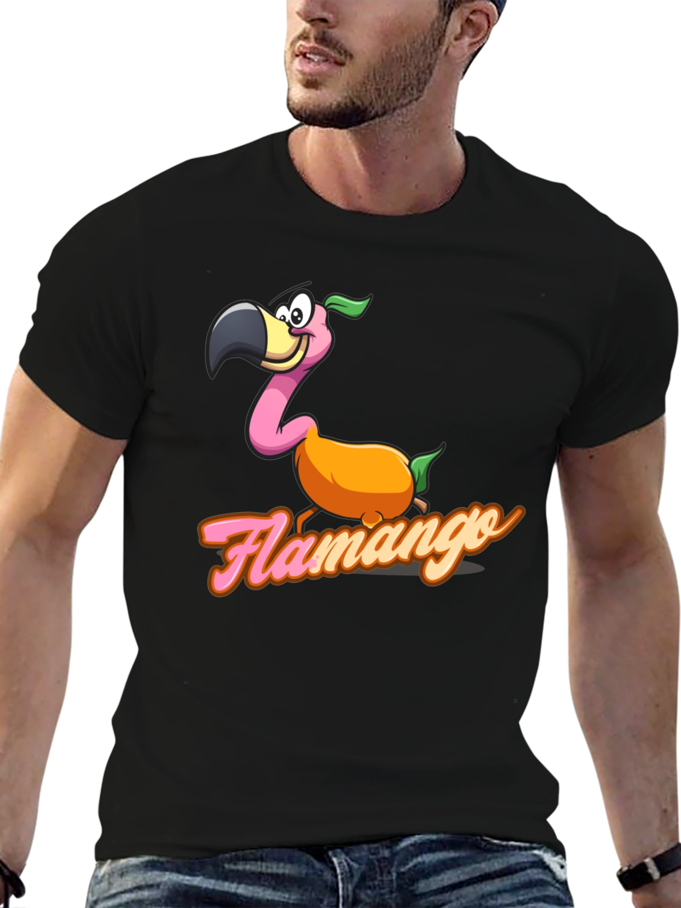 Flamango Graphic Tee - Tropical Fruit Flamingo T-Shirt