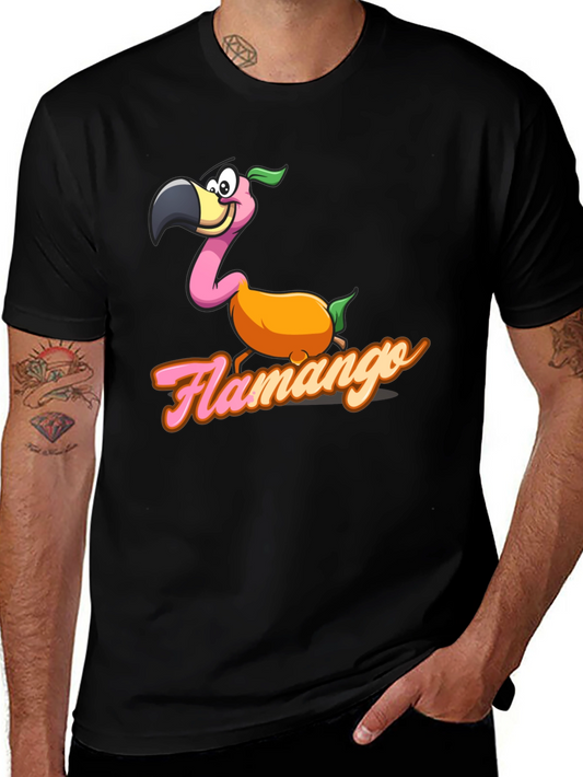 Flamango Graphic Tee - Tropical Fruit Flamingo T-Shirt