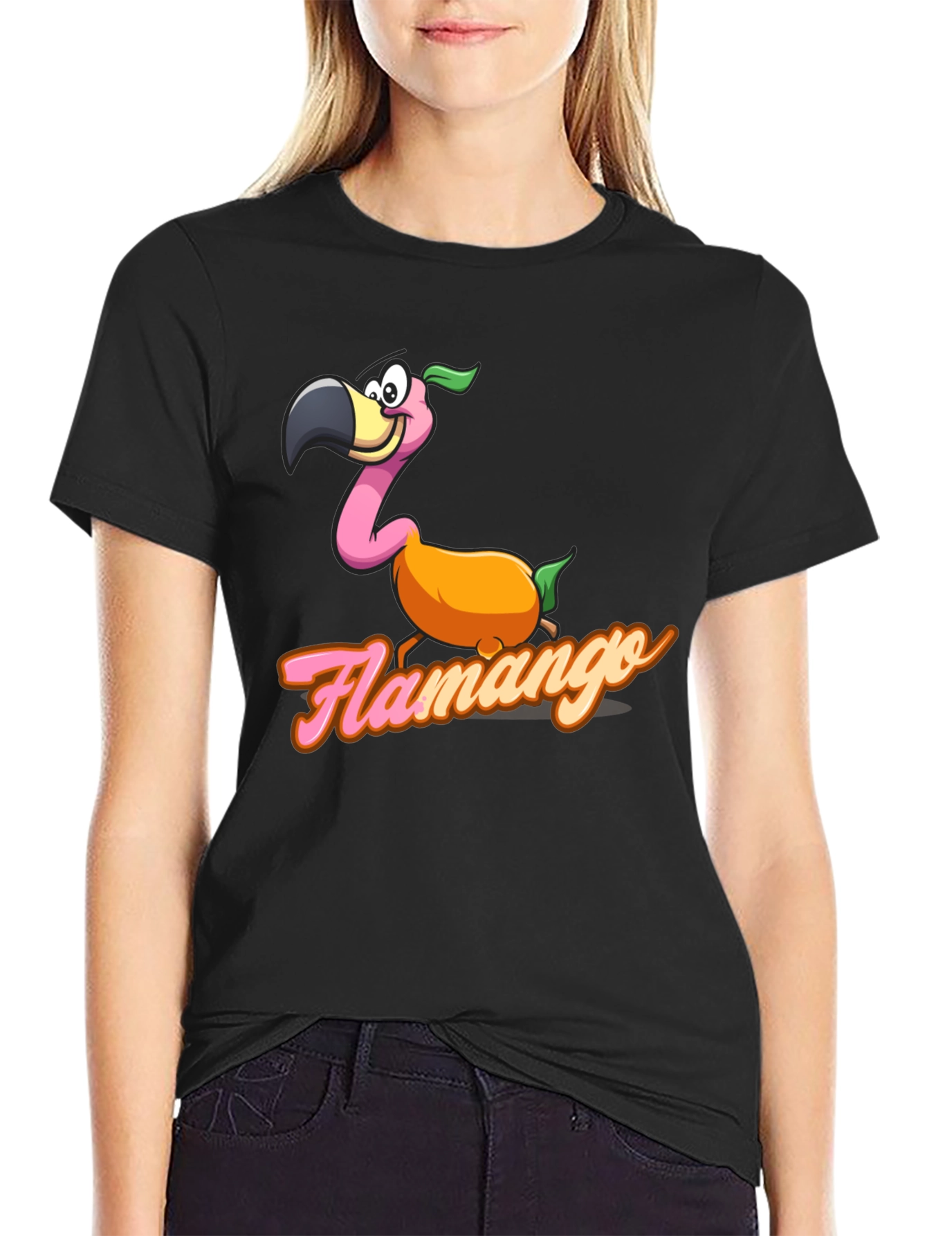 Flamango Graphic Tee - Tropical Fruit Flamingo T-Shirt