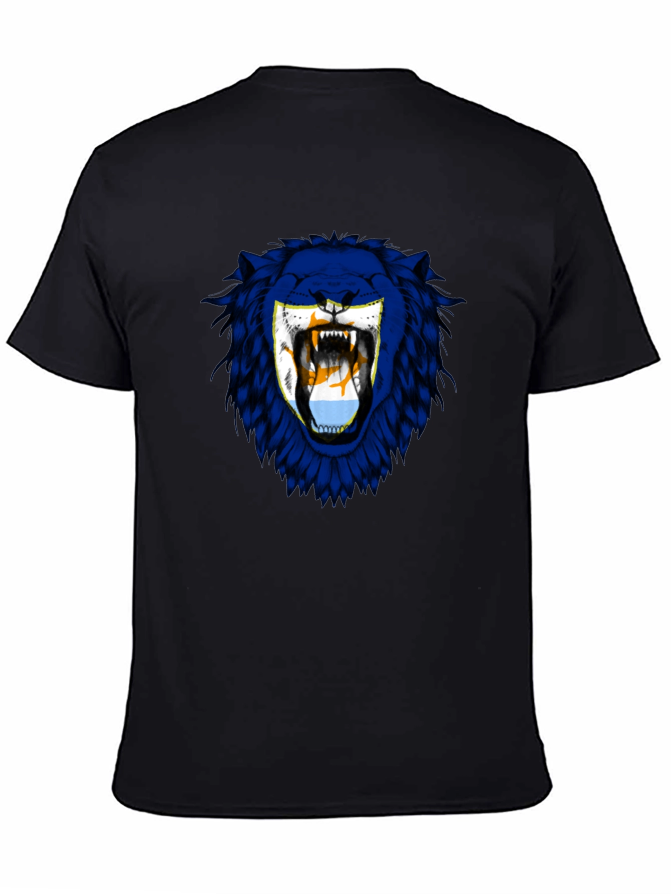 Lion Flag Graphic Tee - Mens Black T-Shirt