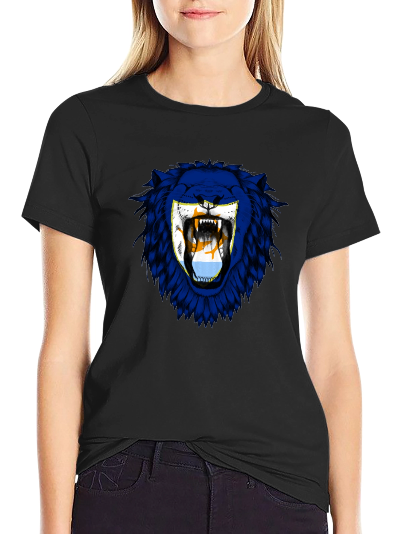 Lion Flag Graphic Tee - Mens Black T-Shirt