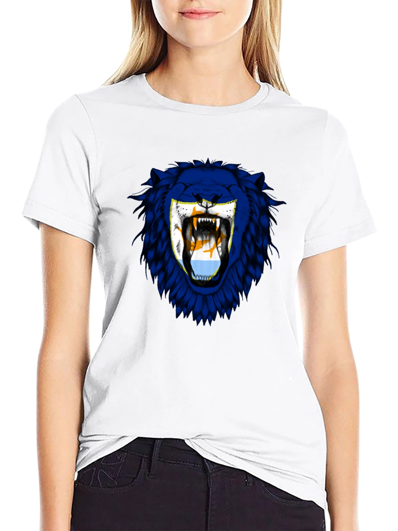 Lion Flag Graphic Tee - Mens Black T-Shirt