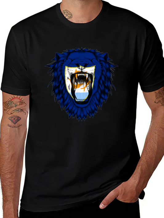 Lion Flag Graphic Tee - Mens Black T-Shirt