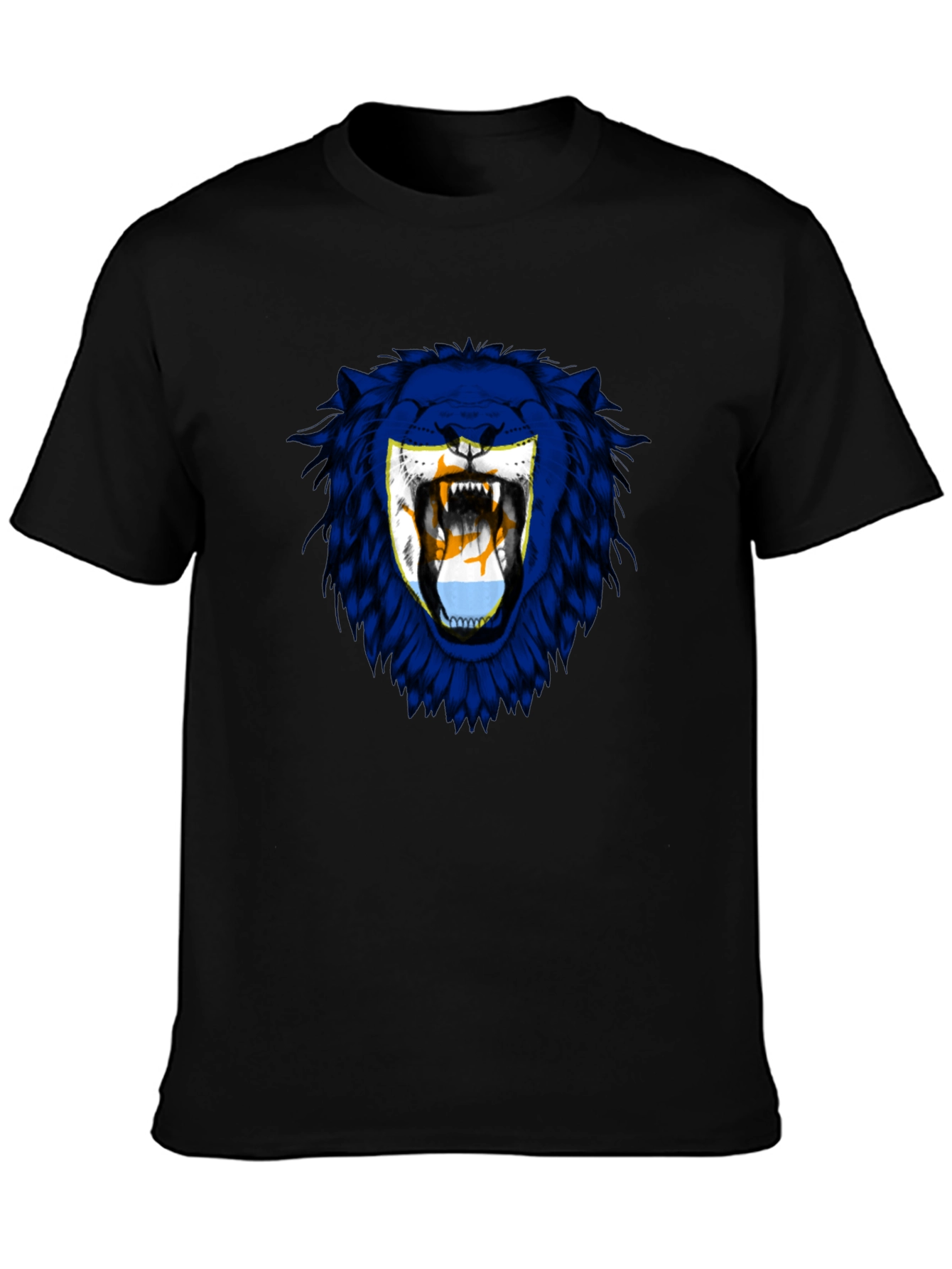 Lion Flag Graphic Tee - Mens Black T-Shirt