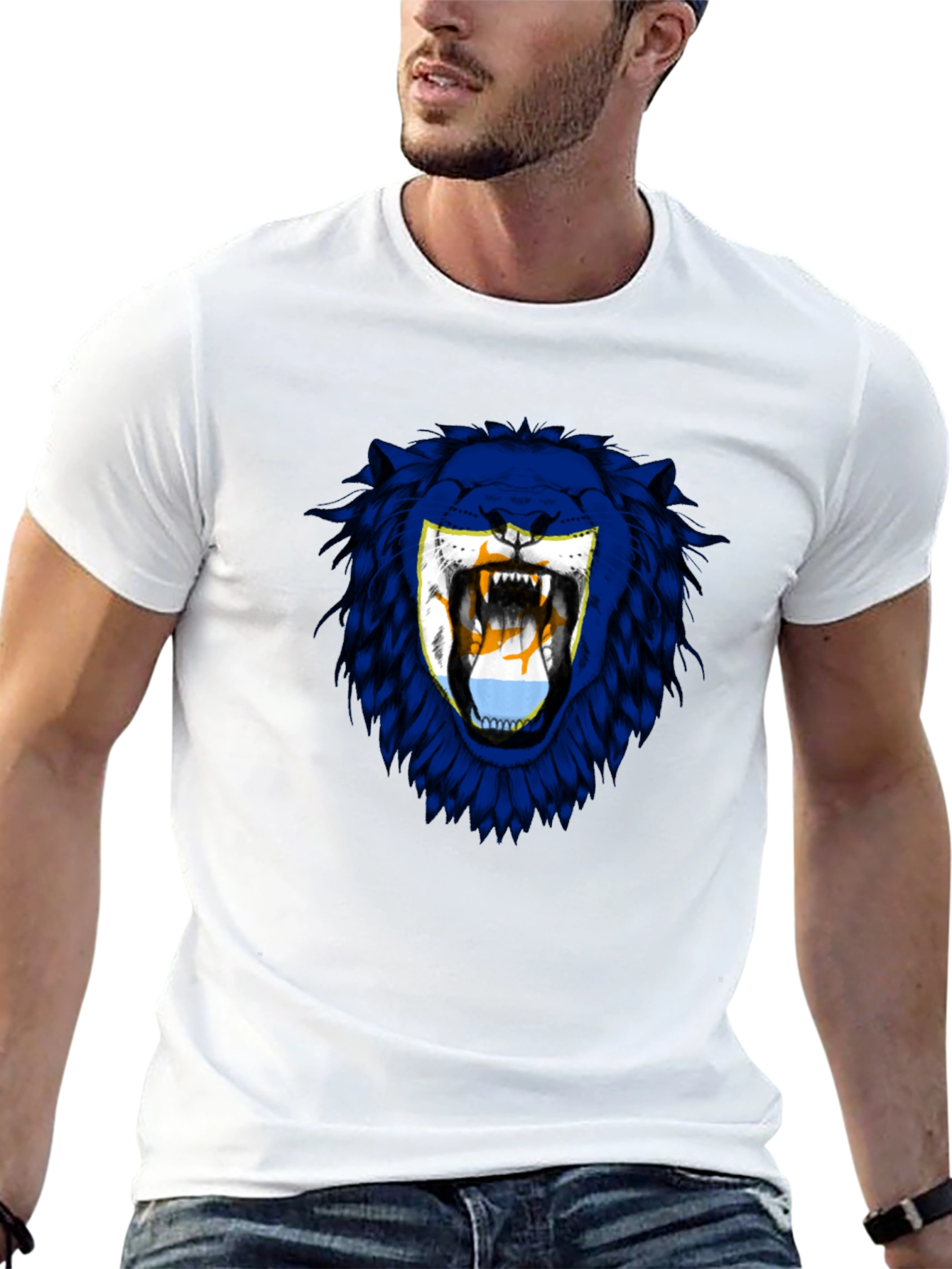 Lion Flag Graphic Tee - Mens Black T-Shirt