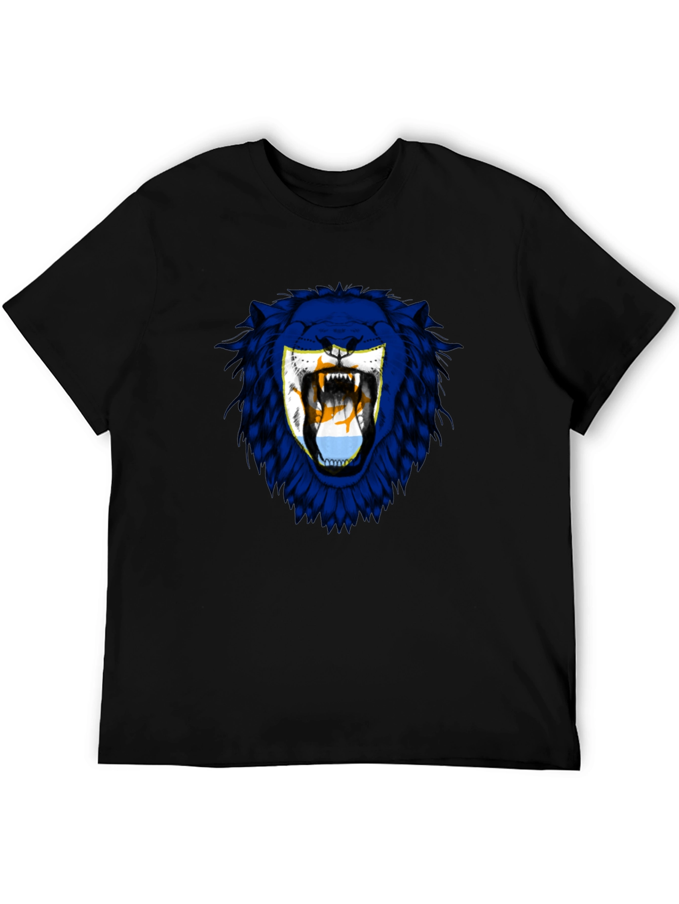 Lion Flag Graphic Tee - Mens Black T-Shirt