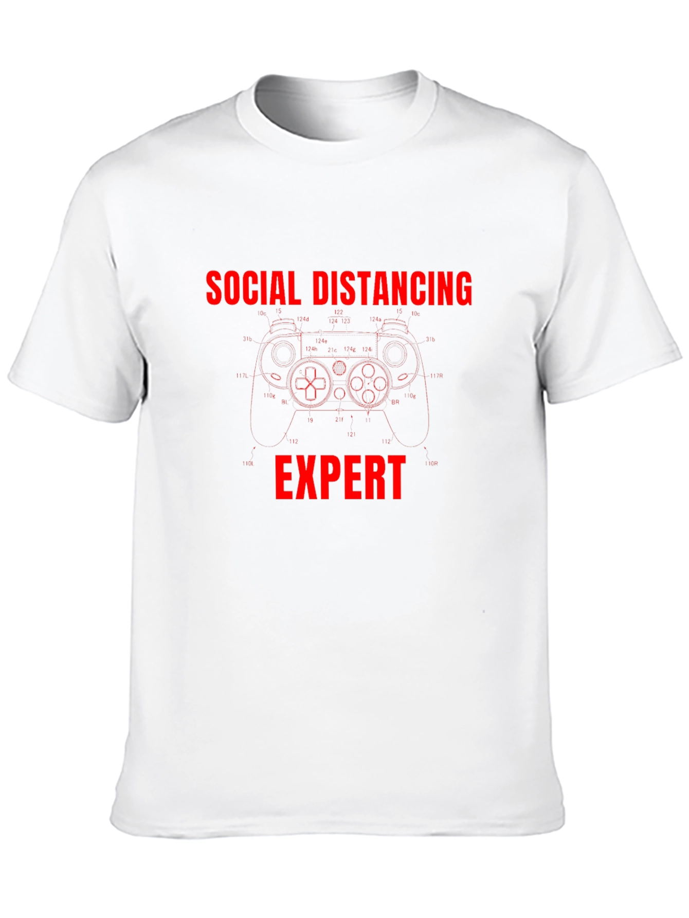 Social Distancing Expert T-Shirt Gamer Gift