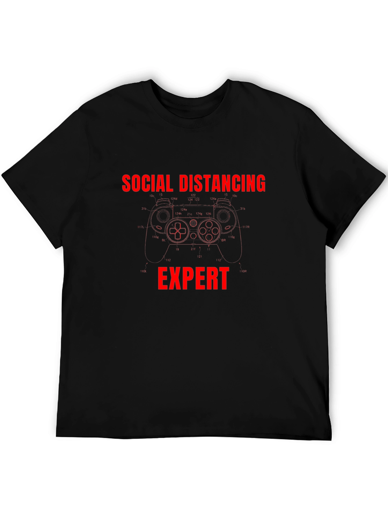 Social Distancing Expert T-Shirt Gamer Gift
